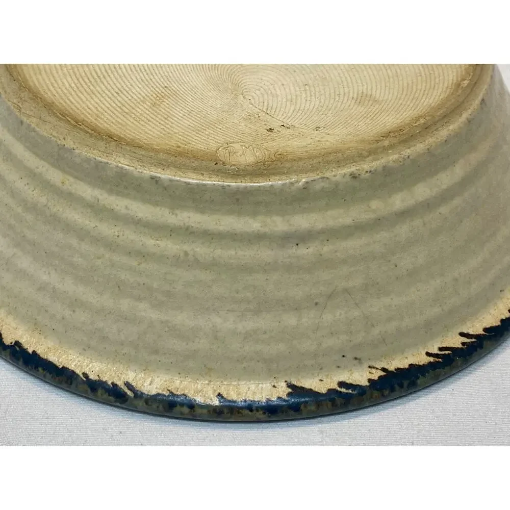 Spatterware Pottery Dish Signed Tromp